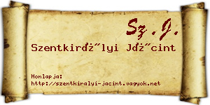Szentkirályi Jácint névjegykártya